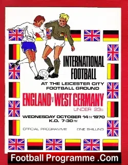 England v Germany 1970 – Under 23’s at Leicester