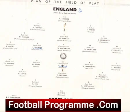 England v Scotland 1953 – to clear