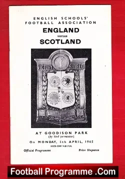 England v Scotland 1965 – School Boys Match at Everton