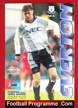 Everton v Leeds United 1994 - football programme