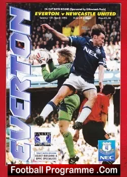 Everton v Newcastle United 1995