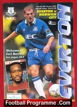 Everton v Norwich City 1995