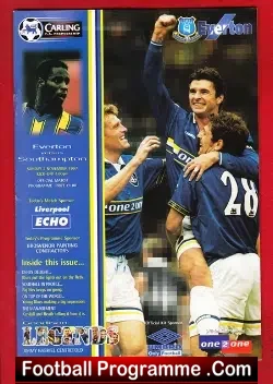 Everton v Southampton 1997 - football programme