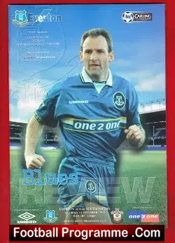 Everton v Southampton 1998 - football programme