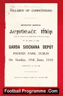 Gaelic Football Garda at Phoenix Park Dublin Ireland 1932