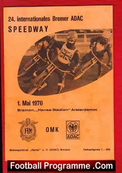Germany Speedway Programme 1970 – Bremer Deutschland
