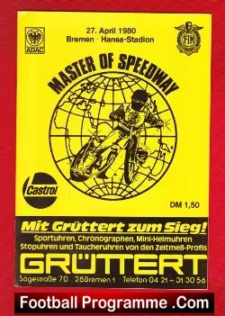 Germany Speedway Programme 1980
