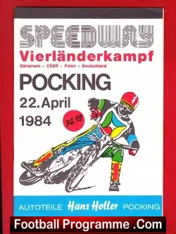 Germany Speedway Programme 1984 – Pocking