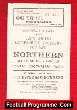 Goole Town v Brodsworth 1948 – Yorkshire League 1940s