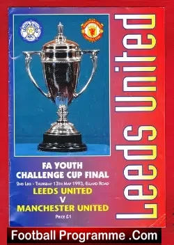 Leeds United v Manchester United 1993 – 93 Youth Cup Final