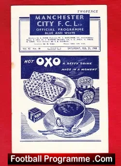 Manchester City v Blackpool 1948 - football programme