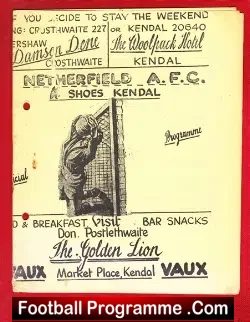 Netherfield v Bangor City 1970s