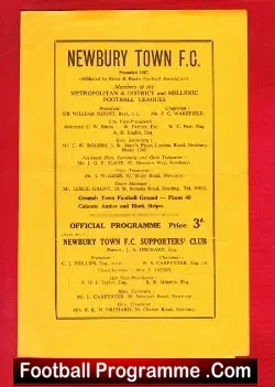 Newbury Town v Hastings United 1959 – Reserves Match