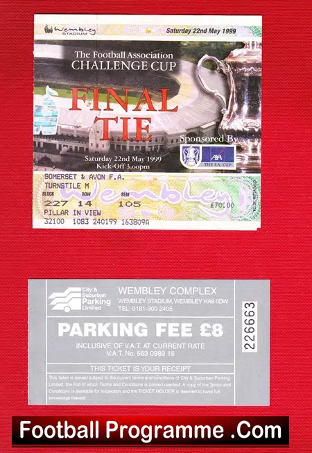 Newcastle United v Manchester Unted 1999 – FA Cup Final + Ticket Plus