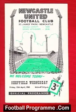 Newcastle United v Sheffield Wednesday 1960