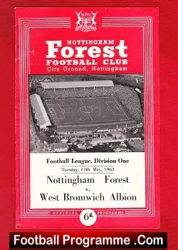 Nottingham Forest v WBA 1963 – Multi Autographed SIGNED