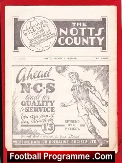 Notts County v Walsall 1948