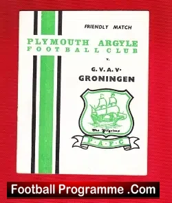 Plymouth Argyle v Groningen 1967 – Friendly Match Holland