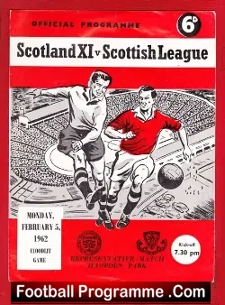 Scotland XI v Scottish League 1962 – in Glasgow