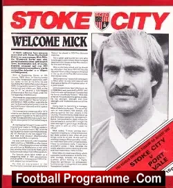 Stoke City v Port Vale 1985 - Pre Season Friendly - football programme