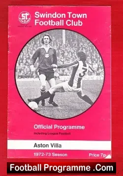 Swindon Town v Aston Villa 1973