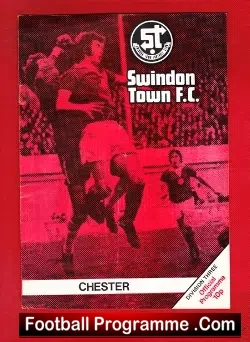 Swindon Town v Chester 1976 - football programme