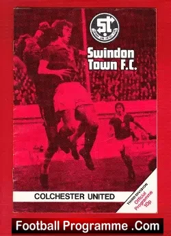 Swindon Town v Colchester United 1975 - football programme