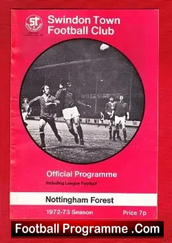 Swindon Town v Nottingham Forest 1973