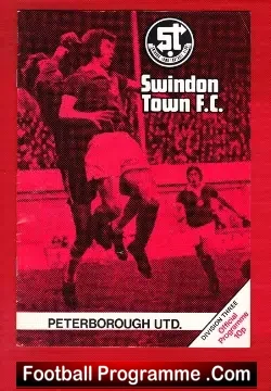 Swindon Town v Peterborough United 1976 - football programme