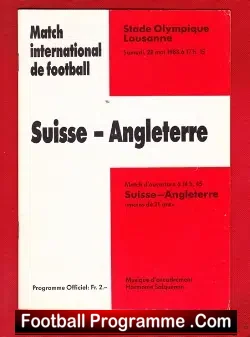 Switzerland v England 1988