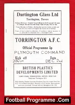 Torrington Athletic v Plymouth Command 1950s ?