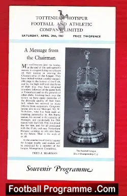 Tottenham Hotspur v WBA 1961 – Champions Season