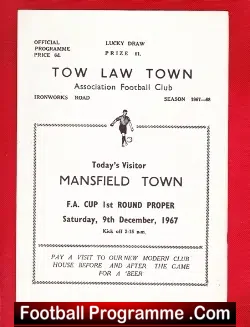 Tow Law Town v Mansfield Town 1967