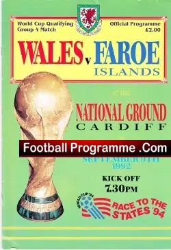 Wales v Faro Islands 1992