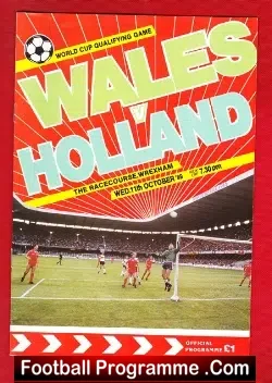 Wales v Holland 1989