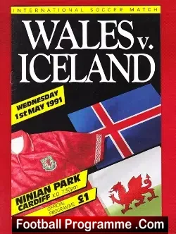 Wales v Iceland 1991