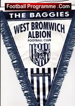 West Bromwich Albion WBA Baggies Football Pennant - football memorabilia