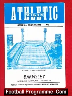 Wigan Athletic v Barnsley 1979 - football programme