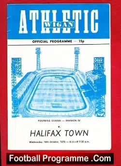 Wigan Athletic v Halifax Town 1978 - football programme