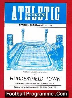 Wigan Athletic v Huddersfield Town 1979 - football programme