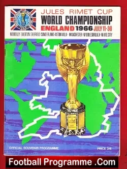 World Cup 1966 Jules Rimet Cup Tournament Brochure 1966