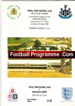 Yeovil Town v Newcastle United 1990 – Opening New Stadium