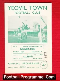 Yeovil Town v Nuneaton 1959
