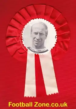 Manchester United Bobby Charlton Football Rosette 1960s