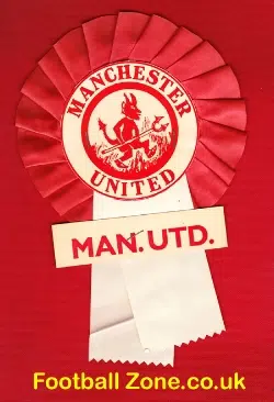 Manchester United Man Utd Football Club Football Rosette 1960s