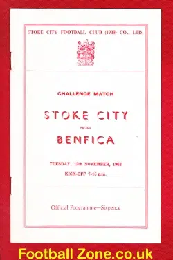 Stoke City v Benfica 1963 - Eusebio - Friendly Match