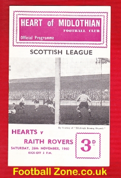 Heart Of Midlothian v Raith Rovers 1960