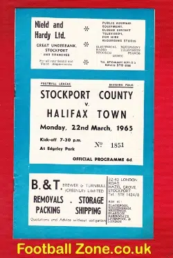 Stockport County v Halifax Town 1965