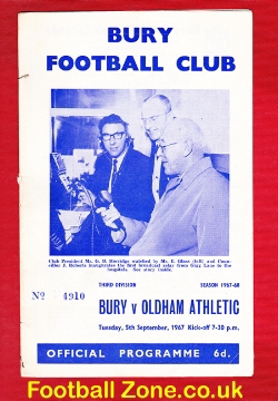 Bury v Oldham Athletic 1967
