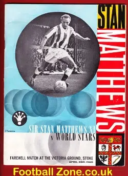 Stanley Matthews X1 v World Stars 1965 – Farewell Match Charlton + Law